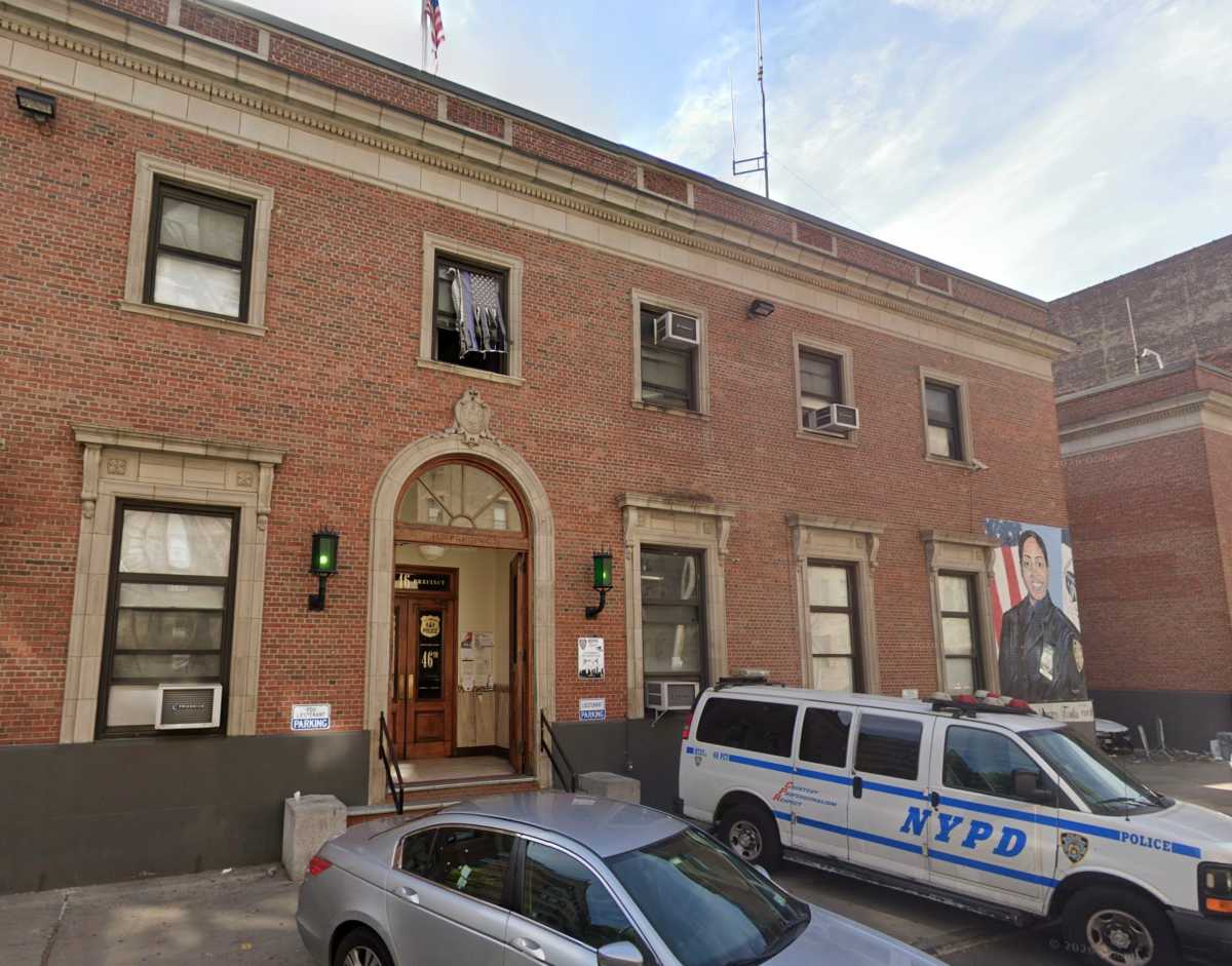 exterior of Bronx NYPD precinct where commander allegedly sexually abused officer