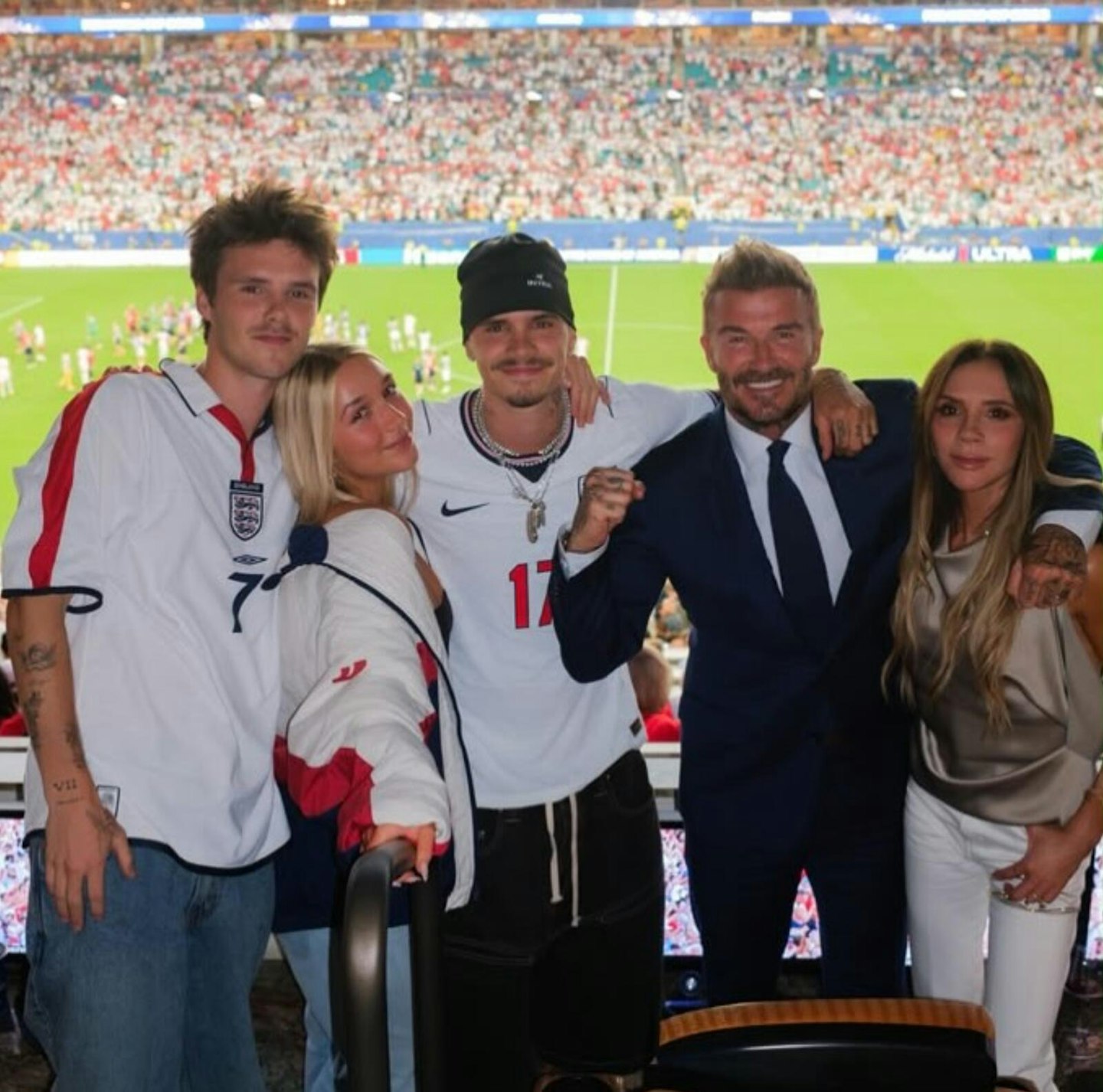 The Beckham family have been enjoying the World Cup this summer