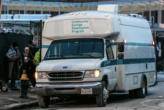 Addiction Response Resources uses white vans to collect used syringes around the city and pay participants for them. The organization originally started the program in Boston and has since expanded to NYC.