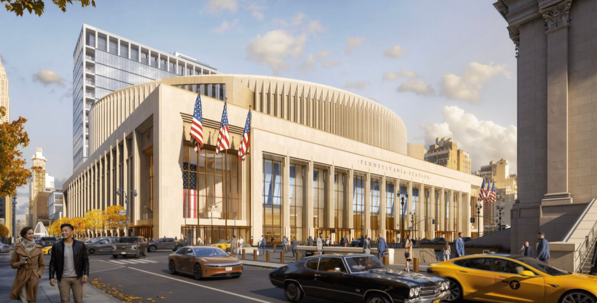 In June, Amtrak and Duffy unveiled renderings for what they called a 'once-in-a-generation redevelopment' of Penn Station (DOT)