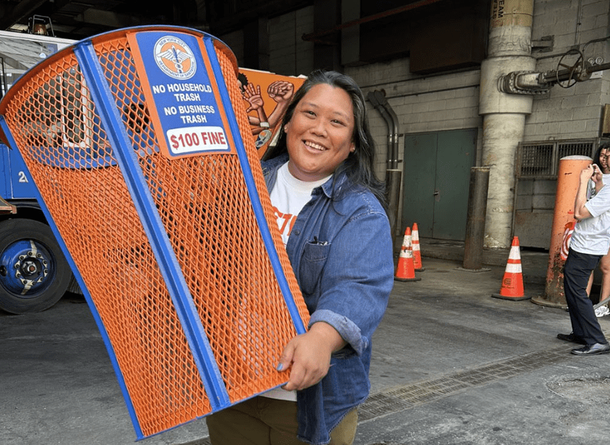 Kingsbridge Heights Knicks Fan Among Lucky Five to Receive Commemorative Knicks-Themed Litter Basket
