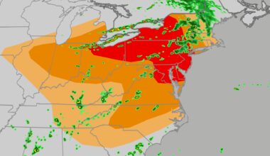 Severe storms from Ohio Valley to Northeast, includes NYC
