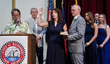 Ashe-Nadrowski sworn in Bayonne's first female mayor, calls for data center ban