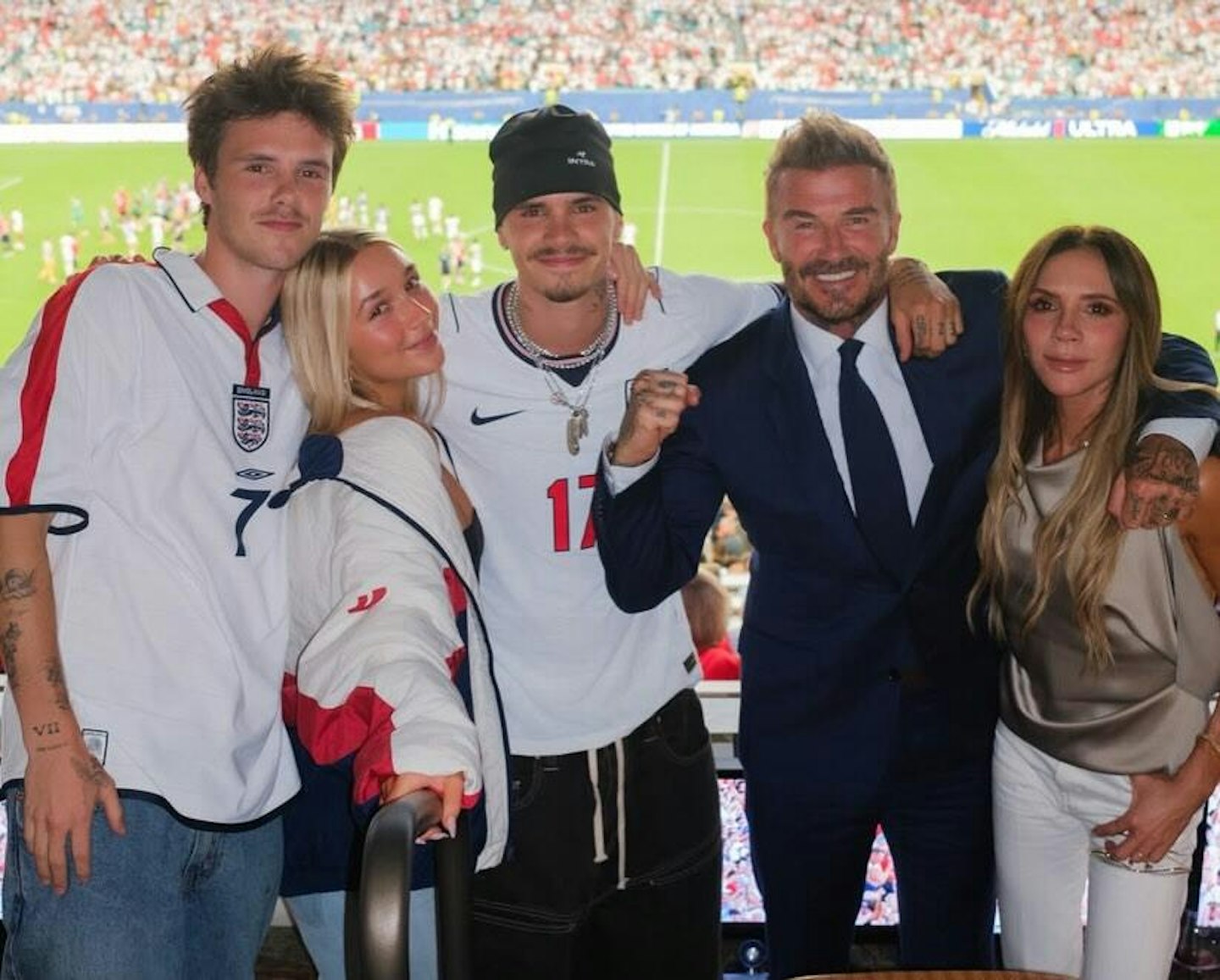 David and Victoria Beckham with their children