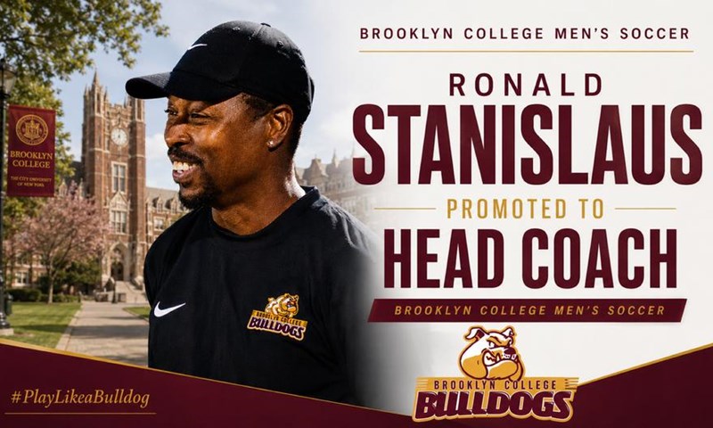 Ronald Stanislaus Promoted to Head Coach of Brooklyn Men's Soccer