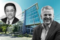 SMBC Americas CEO Hirofumi Otsuka and North Carolina Governor Josh Stein with 500 East Morehead Street, Charlotte