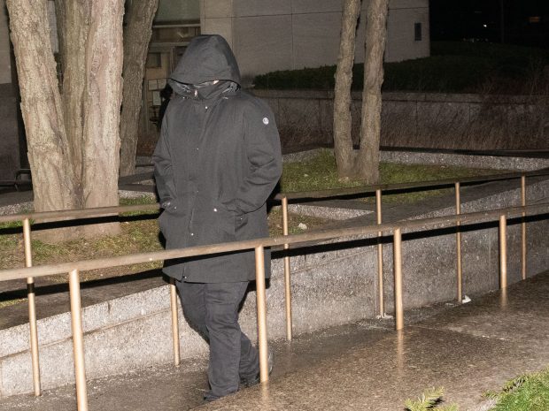 Former FDNY firefighter Michael Pena leaves Queens Criminal Court in Queens, New York on Thursday, February 27, 2025, after being arraigned for manslaughter in a fatal car crash. (Gardiner Anderson / New York Daily News)