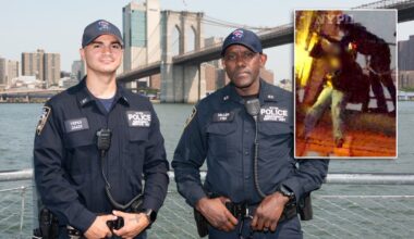 Hero NYPD cop recounts high-wire rescue of woman threatening to jump from Brooklyn Bridge