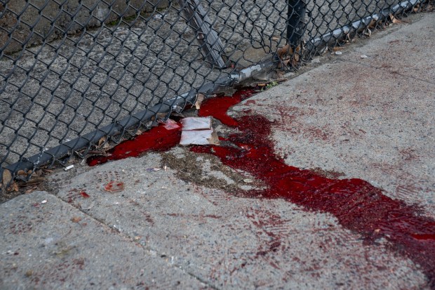 Jairo Javier Vinces-Cobena was fatally shot on 55th Ave. in Queens on Friday, March 13, 2026. (Theodore Parisienne / New York Daily News)