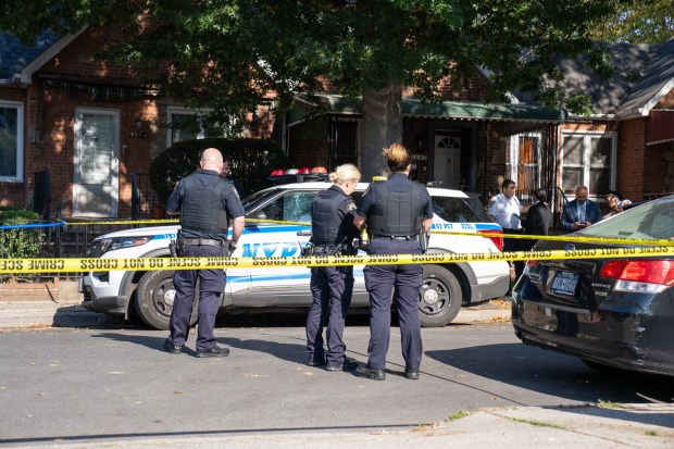 An NYPD officer fatally shot an armed man on Coventry Road in Brooklyn on Sunday, Oct. 5, 2025. 
