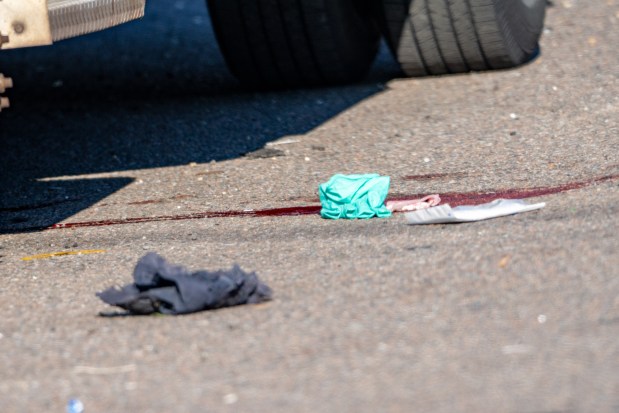 In a fit of road rage, a driver in Queens allegedly stabbed a 47-year-old man with a meat cleaver multiple times at 26th Ave. and 127th St. in College Point, Queens, after the pair got into a fender bender early Thursday, July 23, 2026. (Theodore Parisienne / New York Daily News)
