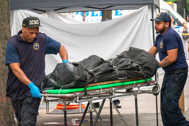 A 29-year-old man was fatally shot during an argument with two men at the M Lounge Restaurant on Jerome Ave. near E. 184th St. in the Bronx on Thursday, July 16, 2026. (Theodore Parisienne / New York Daily News)