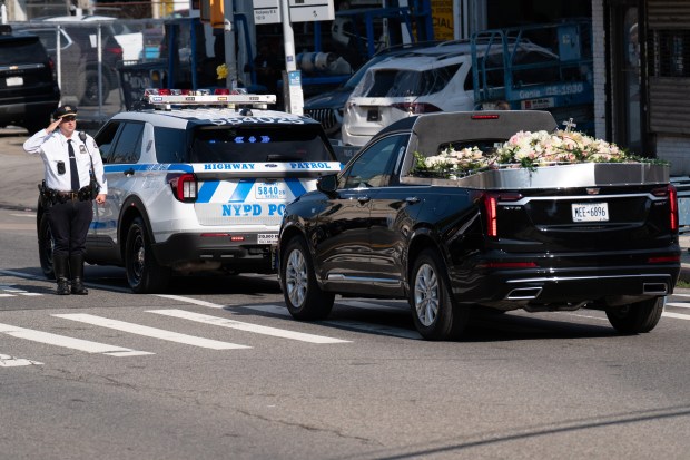The funeral services for Staff Sgt. Angel Rampersad, a U.S. service member who was killed in an Iranian missile attack on an air base in Jordan, at the Calvary Assembly of God Church on Rockaway Blvd. in Ozone Park, Queens, on Friday, July 31, 2026. (Theodore Parisienne / New York Daily News)