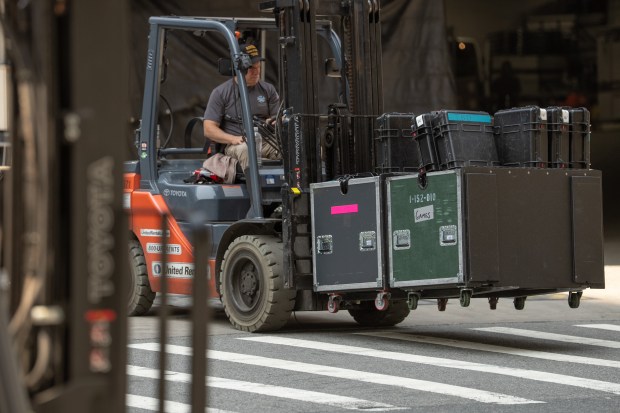Preparations are underway for Taylor Swift's wedding festivities at Madison Square Garden Wednesday, July 1, 2026 in New York, New York. (Barry Williams/ New York Daily News)