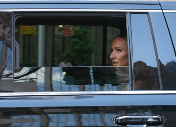Nikki Glaser arrives at Madison Square Garden before the wedding of Taylor Swift and Travis Kelce on Friday, July 3, 2026, in New York City. (Barry Williams/ New York Daily News)