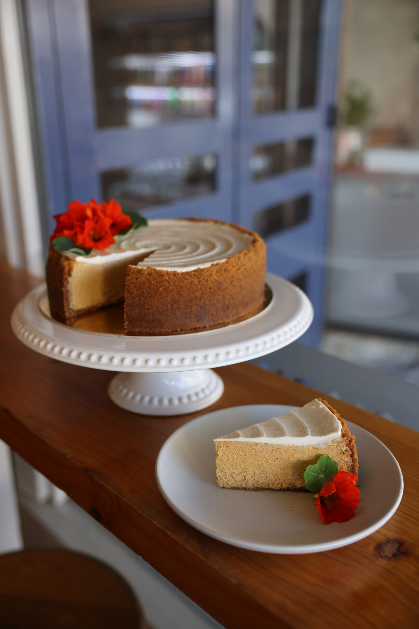 The pumpkin cheesecake at Stellina Pronto in Petaluma Thursday, July 9, 2026. (Beth Schlanker / The Press Democrat)