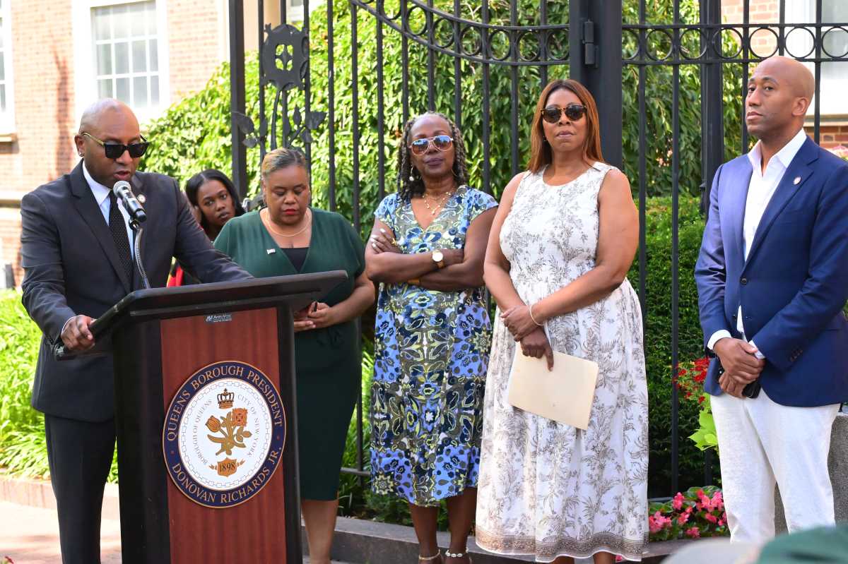 BP Richards and AG James demand justice at Queens rally after TPS revoked for 5,400 Haitian immigrants in NYC – QNS