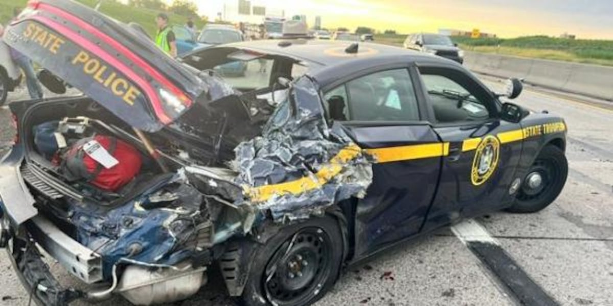 State Trooper escapes injury after DWI driver triggers chain-reaction crash