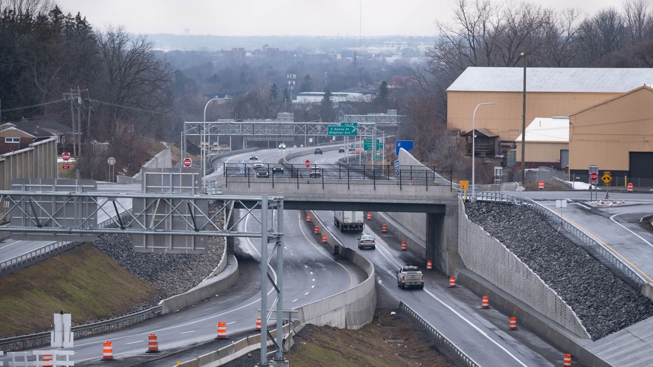 roadway and cars