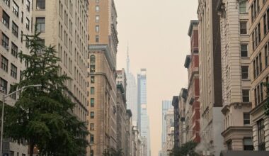 hazy skies