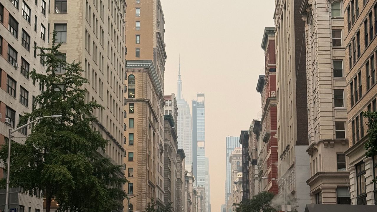 hazy skies