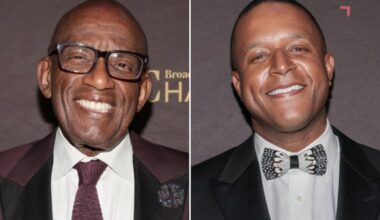 Al Roker, left, and Craig Melvin attend the 31st Broadcasting and Cable Hall of Fame Awards gala at the Ziegfeld Ballroom on May 3, 2023, in New York. Both men were at MNC's studio when an intruder was arrested on Thursday.