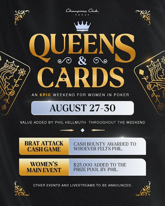Phil Hellmuth Juicing Queens & Cards Prize Pool By K; More Money Coming? 101