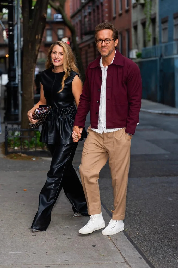 Blake Lively and Ryan Reynolds, pictured here in April 2025, were spotted at their daughter Betty’s horse competition in upstate New York the night of Taylor Swift’s star-studded rehearsal dinner ahead of her wedding to Travis Kelce. GC Images