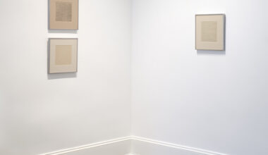 Installation view: Agnes Martin: Works on Paper from the 1960s, the Elkon Gallery, New York, 2026. Courtesy the Elkon Gallery.