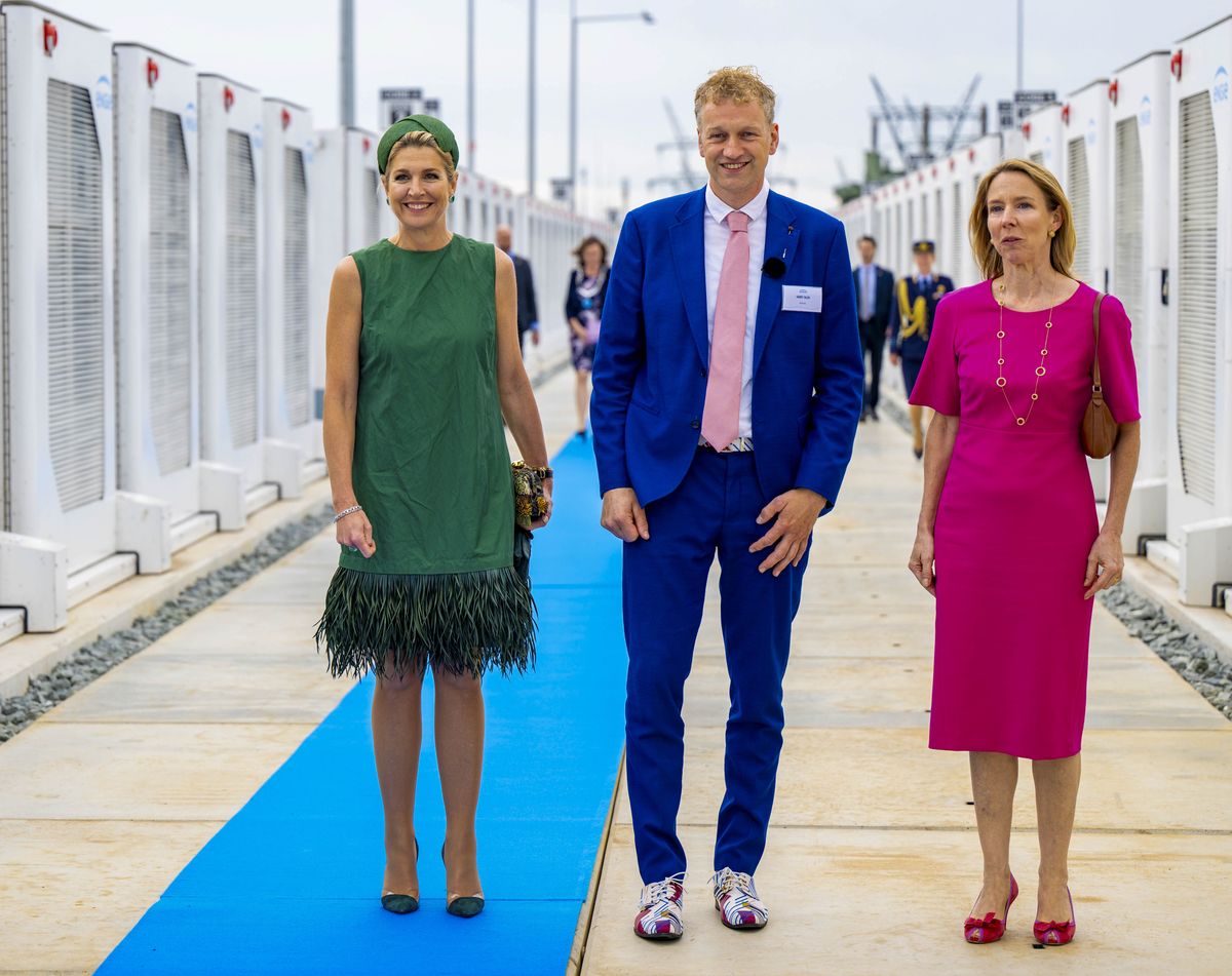 Queen Máxima attended the opening ceremony of the Netherlands' largest commercial battery storage park in Lelystad.