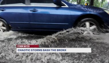 News 12 | Bronx | Heavy Rain Leaves Flooded Roadways Submerged Sidewalks Across The Bronx
