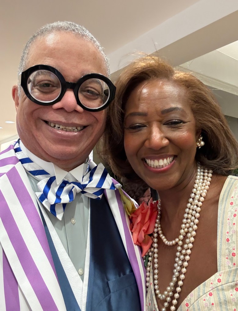 With Harlem designer Keita Turner. A long-term resident of 135th Street, the ever fashionable practitioner is a stalwart organizer of the city’s prestigious Winter Show.
