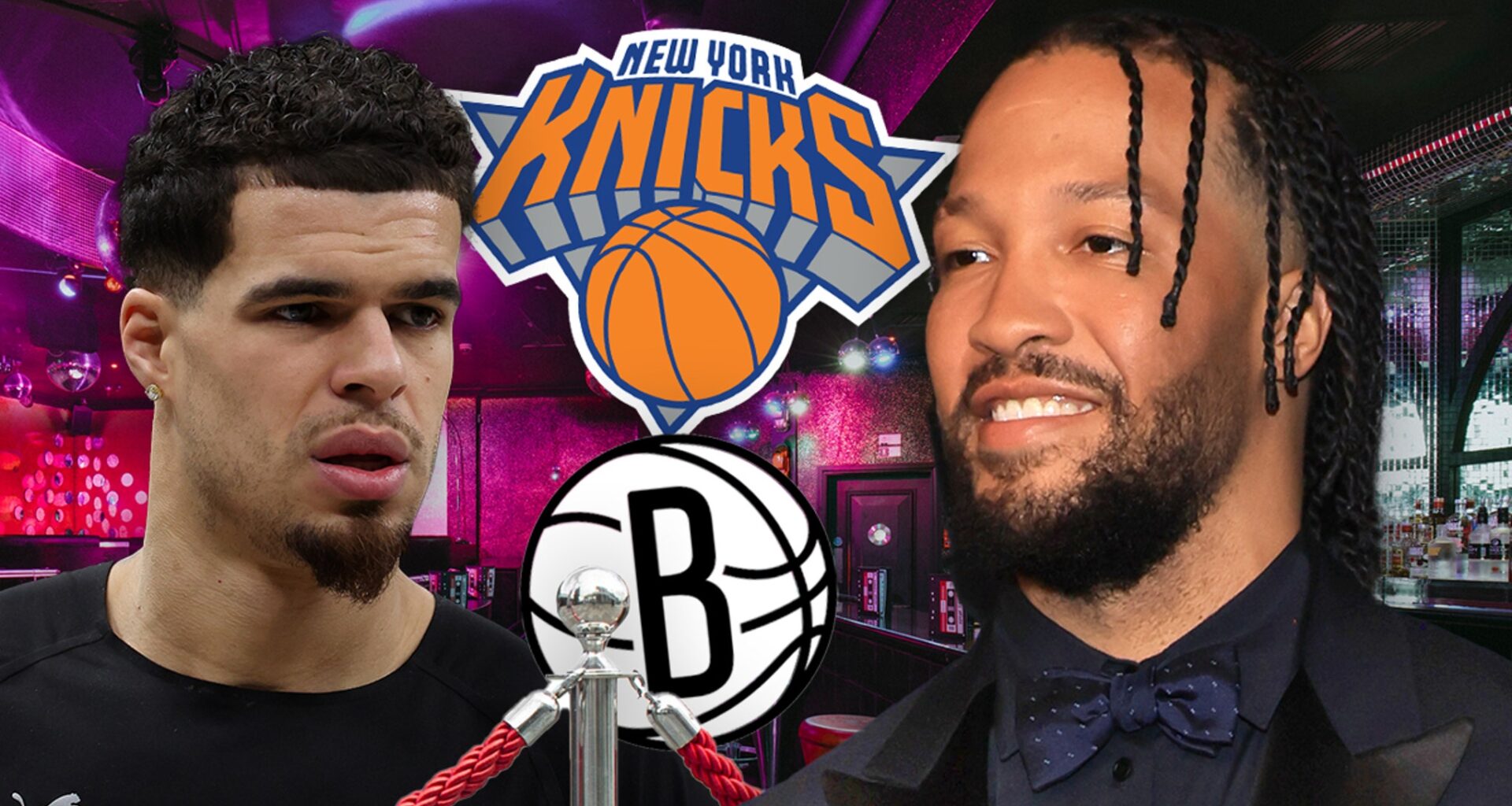Jalen Brunson Walks Into Club as Security Checks Nets' Michael Porter Jr.