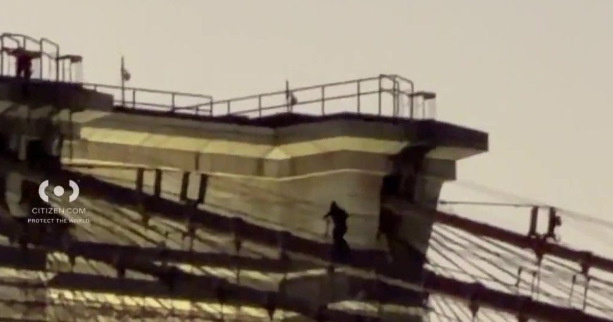 Brooklyn Bridge climber in custody after NYPD rescue
