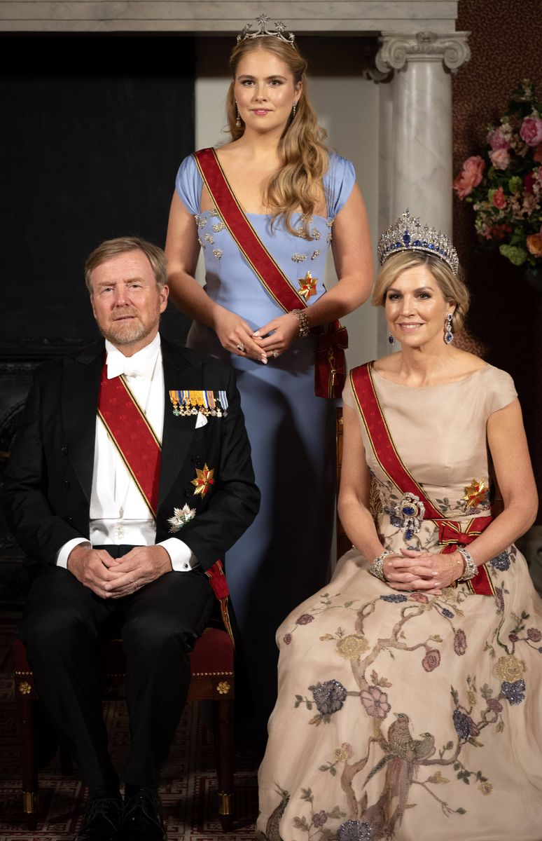 Queen Máxima and King Willem-Alexander welcome Germany’s president at the Royal Palace of Amsterdam.