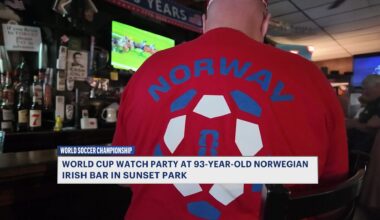 News 12 | Brooklyn | Soccer Fans Flock To Norwegian Irish Bar In Sunset Park For Norway Quarterfinal World Cup Fans