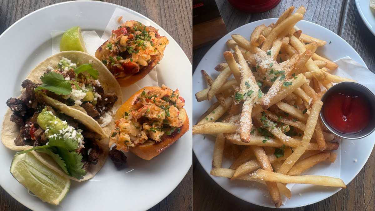 Menu items at Camp Magic Hour Rooftop.