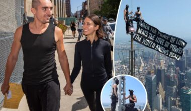 Daredevil couple who got engaged atop Empire State Building released — as lawyer claims it was a 'message of love'