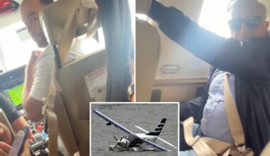 Harrowing video captures moment inside seaplane as it crashes into NYC's East river carrying 8 passengers