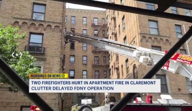 News 12 | Bronx | Two Firefighters Hurt In Apartment Fire In Claremont
