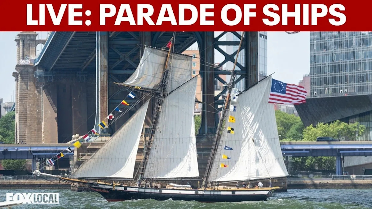 WATCH: NYC July 4th Parade of Ships in Hudson River for America250