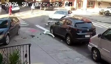 Video shows wrong-way driver cause chain-reaction crash into Brooklyn deli