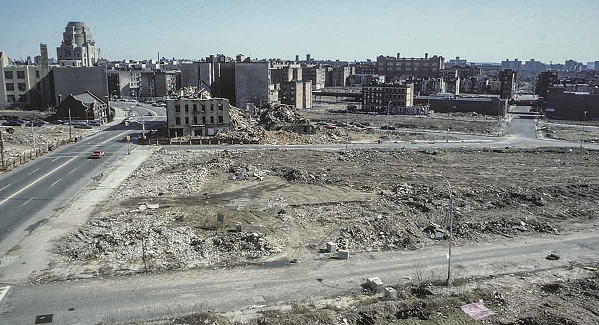 destroyed city block bronx