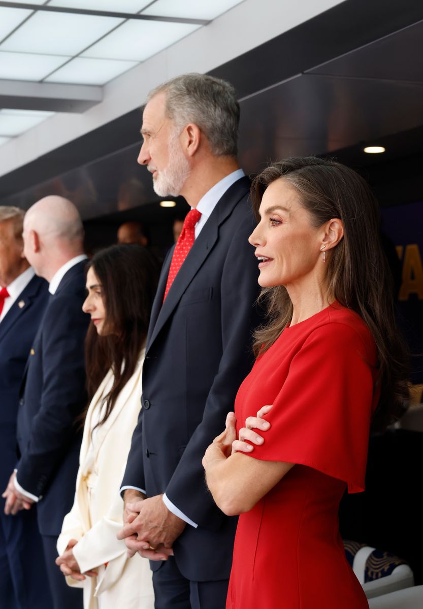 Queen Letizia of Spain brought elegance in red to the 2026 World Cup.