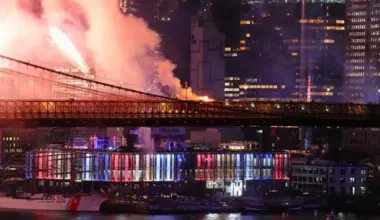 Independence Day fireworks trigger fire on Brooklyn Bridge in New York