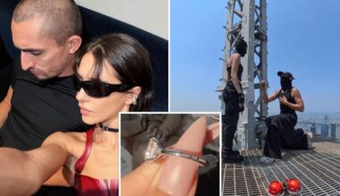 Daredevil darlings arrested after scaling Empire State Building in wild engagement stunt finally get ring back