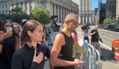 Empire State Building couple leaving court