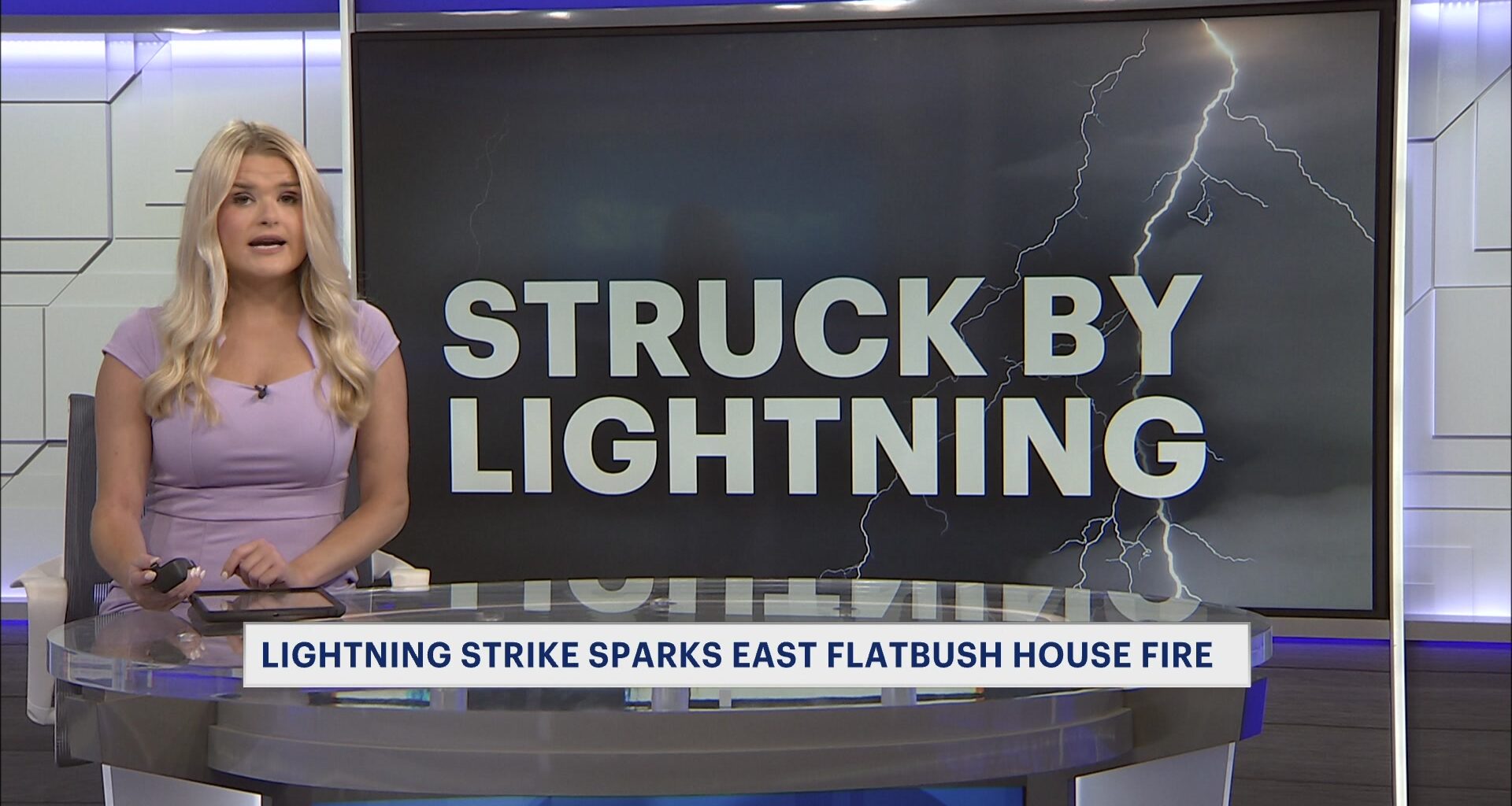 News 12 | Brooklyn | Lightning Strike Sparks House Fire In East Flatbush
