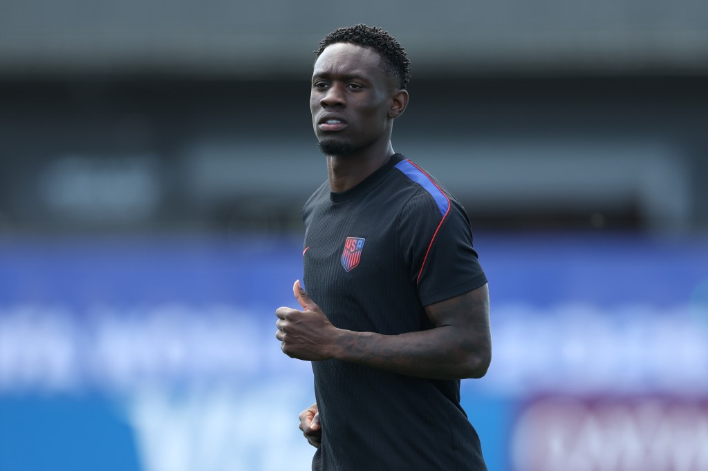 Folarin Balogun #20 of the United States attends a training session ahead of the FIFA World Cup 2026 Round of 16 match at University of Washington on July 05, 2026 in Seattle, Washington. 