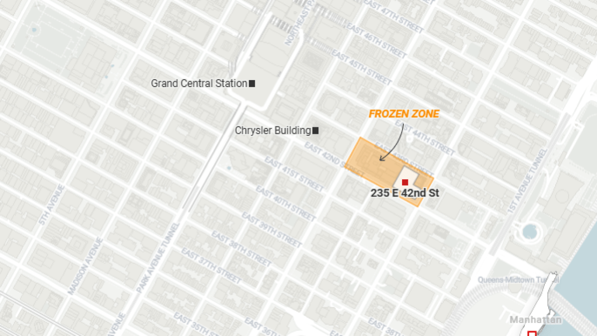 MAP: Frozen zone shrinks in NYC building collapse investigation – NBC New York